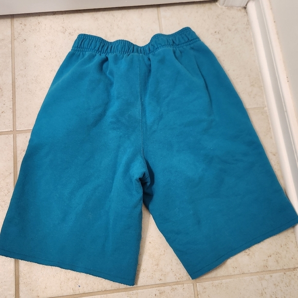 Champion Mens Powerblend Fleece Raw Hem Athletic Shorts Teal Size Small #A1 - Picture 3 of 5